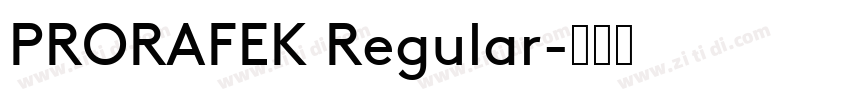 PRORAFEK Regular字体转换